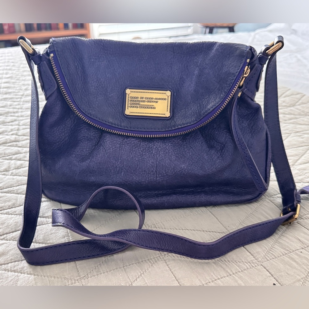 Marc by Marc Jacobs Purple Leather Crossbody Bag